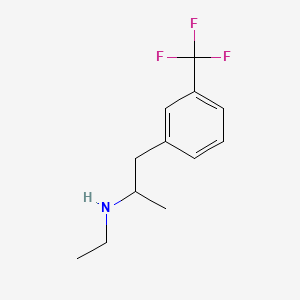 Fenfluramin hidroklorür etkin maddesinin kimyasal yapı formülü (fenfluramin)