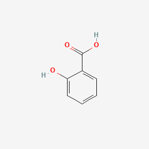 salisilik asit + 5-fluorouracil etkin maddesinin kimyasal yapı formülü (salicylic acid)