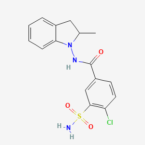 indapamid etkin maddesinin kimyasal yapı formülü (indapamide)