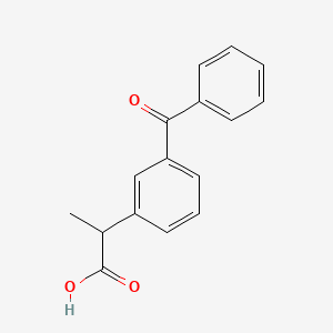 ketoprofen etkin maddesinin kimyasal yapı formülü (ketoprofen)