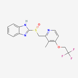 lansoprazol etkin maddesinin kimyasal yapı formülü (lansoprazol)
