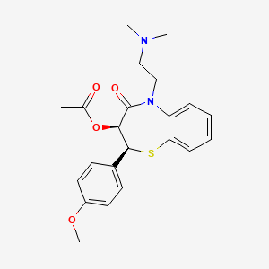 diltiazem hidroklorur etkin maddesinin kimyasal yapı formülü (diltiazem)