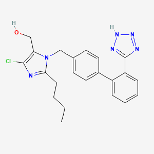 losartan potasyum etkin maddesinin kimyasal yapı formülü (losartan)