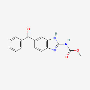 mebendazol etkin maddesinin kimyasal yapı formülü (mebendazol)