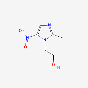 metronidazol etkin maddesinin kimyasal yapı formülü (metronidazol)