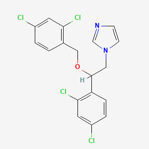 mikonazol + çinko etkin maddesinin kimyasal yapı formülü (miconazol)
