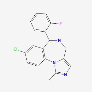 midazolam etkin maddesinin kimyasal yapı formülü (midazolam)