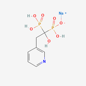 risedronate sodium etkin maddesinin kimyasal yapı formülü (risedronate sodium)