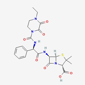 Piperasilin sodyum + Tazobaktam sodyu etkin maddesinin kimyasal yapı formülü (piperacillin)