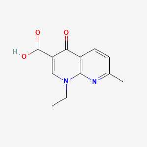 nalidiksik asit etkin maddesinin kimyasal yapı formülü (nalidixic acid)