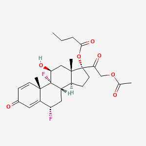 Difluprednat etkin maddesinin kimyasal yapı formülü (difluprednate)