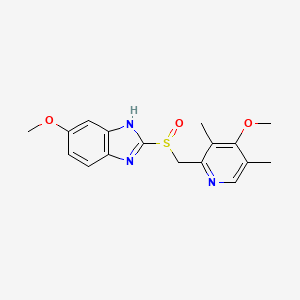 omeprazol etkin maddesinin kimyasal yapı formülü (omeprazol)