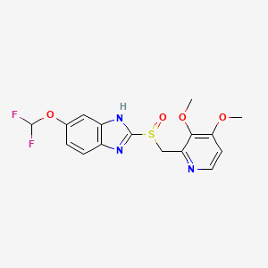 pantoprazol etkin maddesinin kimyasal yapı formülü (pantoprazol)