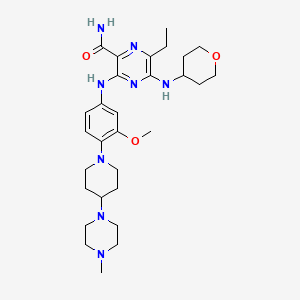 gilteritinib etkin maddesinin kimyasal yapı formülü (gilteritinib)