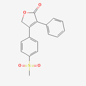 rofekoksib etkin maddesinin kimyasal yapı formülü (rofecoxib)