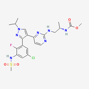 enkorafenib etkin maddesinin kimyasal yapı formülü (encorafenib)