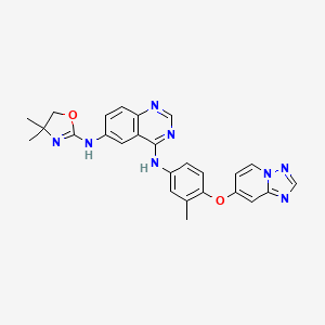 tukatinib etkin maddesinin kimyasal yapı formülü (tucatinib)