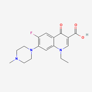 pefloksasin etkin maddesinin kimyasal yapı formülü (pefloxacin)