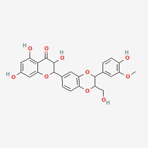 silimarin etkin maddesinin kimyasal yapı formülü (silimarin)