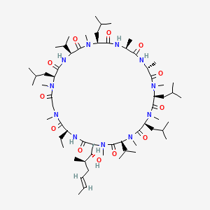 siklosporin etkin maddesinin kimyasal yapı formülü (cyclosporin)