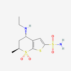 dorzolamid hidroklorür+timolol maleat etkin maddesinin kimyasal yapı formülü (dorzolamide)