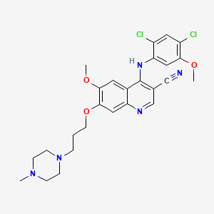 Bosutinib monohidrat etkin maddesinin kimyasal yapı formülü (bosutinib)