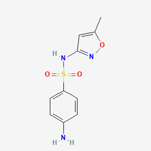 sülfametoksazol, trimetoprim etkin maddesinin kimyasal yapı formülü (sulfametoxazol)