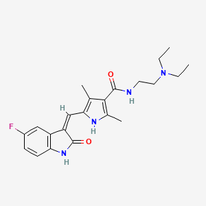 sunitinib maleat etkin maddesinin kimyasal yapı formülü (sunitinib)