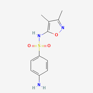 sülfisoksazol etkin maddesinin kimyasal yapı formülü (sulfisoxazol)