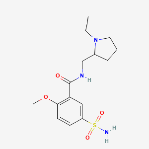 sulpiride etkin maddesinin kimyasal yapı formülü (sulpiride)