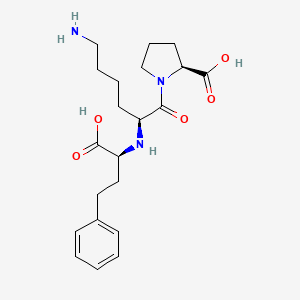 lisinopril etkin maddesinin kimyasal yapı formülü (lisinopril)