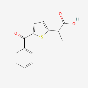 tiaprofenik asit etkin maddesinin kimyasal yapı formülü (tiaprofenic acid)