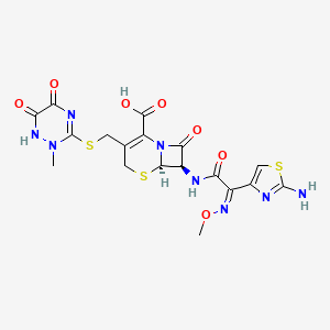 Seftriakson sodyum, Lidokain hidroklorür monohidrat etkin maddesinin kimyasal yapı formülü (ceftriaxon)