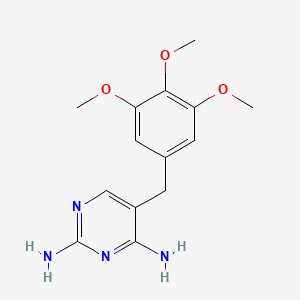 trimetoprim + sulfametoksazol etkin maddesinin kimyasal yapı formülü (trimetoprim)