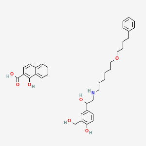 salmeterol ksinafoat/flutikazon propiyonat etkin maddesinin kimyasal yapı formülü (salmeterol xinafoate)