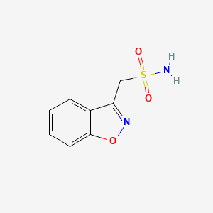 zonisamid etkin maddesinin kimyasal yapı formülü (zonisamide)