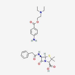 penisilin g prokain + penisilin g potasyum etkin maddesinin kimyasal yapı formülü (penicillin g procaine)