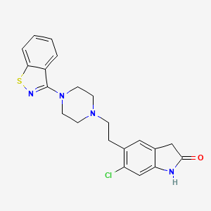 ziprasidon etkin maddesinin kimyasal yapı formülü (ziprasidone)