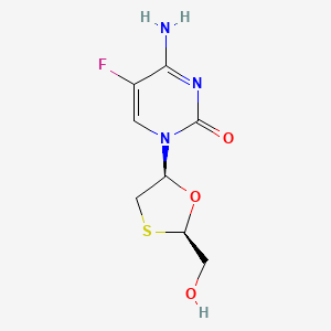 emtrisitabin + tenofovir alafenamid + biktegravir etkin maddesinin kimyasal yapı formülü (emtricitabine)