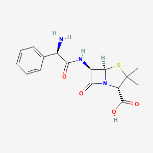 ampisilin etkin maddesinin kimyasal yapı formülü (ampicillin)