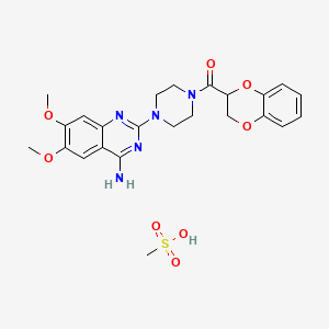 doksazosin mesilat etkin maddesinin kimyasal yapı formülü (doxazocine)