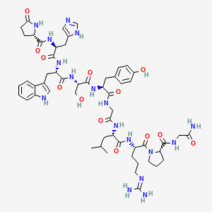 gonadorelin asetat etkin maddesinin kimyasal yapı formülü (gonadorelin)