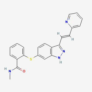 aksitinib etkin maddesinin kimyasal yapı formülü (axitinib)
