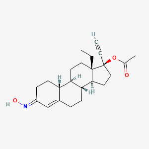 Norgestimat, Etinilestradiol etkin maddesinin kimyasal yapı formülü (norgestimate)
