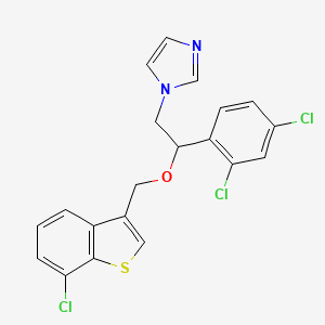 sertaconazole etkin maddesinin kimyasal yapı formülü (sertaconazole)