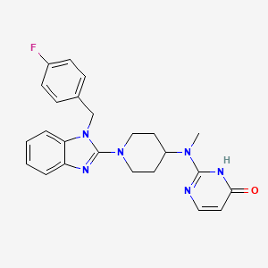 mizolastin etkin maddesinin kimyasal yapı formülü (mizolastine)