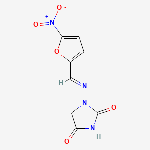 nitrofurantoin etkin maddesinin kimyasal yapı formülü (nitrofurantoin)