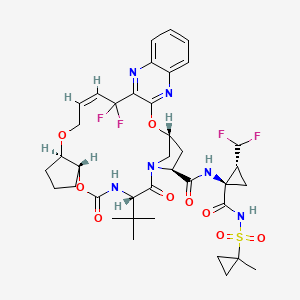 glekaprevir + pibrentasvir etkin maddesinin kimyasal yapı formülü (glecaprevir)