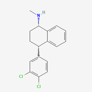 sertralin etkin maddesinin kimyasal yapı formülü (sertraline)
