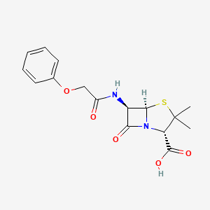 penisilin v etkin maddesinin kimyasal yapı formülü (penicillin v)
